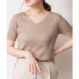 Vネックハーフスリーブサマーニット | atONE | 詳細画像22