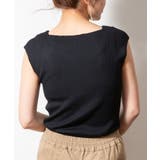 ボートネックフレンチスリーブサマーニット | atONE | 詳細画像11 