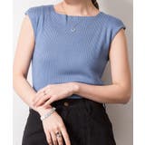 ボートネックフレンチスリーブサマーニット | atONE | 詳細画像15 