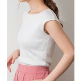 ボートネックフレンチスリーブサマーニット | atONE | 詳細画像31 