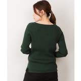 リブニットボートネックセーター | atONE | 詳細画像33 