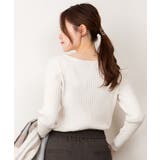 リブニットボートネックセーター | atONE | 詳細画像49 