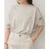 袖脇オープンラウンドネック5分袖ニット | atONE | 詳細画像18