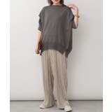 袖脇オープンラウンドネック5分袖ニット | atONE | 詳細画像27