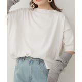 袖脇オープンラウンドネック5分袖ニット | atONE | 詳細画像33