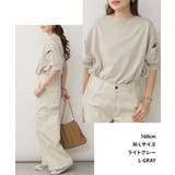 袖脇オープンラウンドネック5分袖ニット | atONE | 詳細画像3