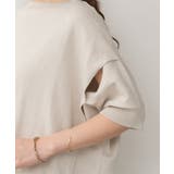 袖脇オープンラウンドネック5分袖ニット | atONE | 詳細画像43