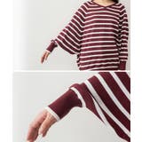 Vネックボーダードルマンニット | atONE | 詳細画像46 