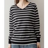 Vネックボーダーニット | atONE | 詳細画像9 