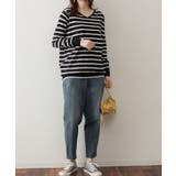 Vネックボーダーニット | atONE | 詳細画像12 