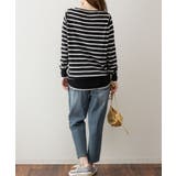 Vネックボーダーニット | atONE | 詳細画像14 