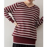 Vネックボーダーニット | atONE | 詳細画像15 