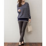 Vネックボーダーニット | atONE | 詳細画像33 