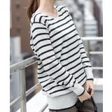 Vネックボーダーニット | atONE | 詳細画像37 