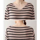 Vネックボーダーニット | atONE | 詳細画像45 