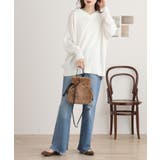 Vネックリブドルマンセーター | atONE | 詳細画像8