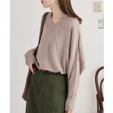 Vネックリブドルマンセーター | atONE | 詳細画像9