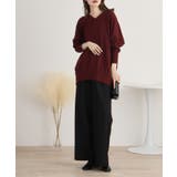 Vネックリブドルマンセーター | atONE | 詳細画像4