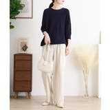 前後2WAYで着れる 畦編みルーズセーター | atONE | 詳細画像15 