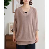 前後2WAYで着れる 畦編みルーズセーター | atONE | 詳細画像20 