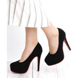 ブラックヌバック | 13cmヒール レッドソールプラットフォームパンプス | attagirl