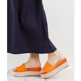 オレンジスムース | 6.5cm厚底ウェッジヒール編み込みベルトジュートサンダル | attagirl 