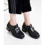 ブラックスムース | スクエアトゥバックルシューズ | attagirl