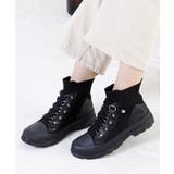 ブラック | ストレッチニットハイカットスニーカー | attagirl