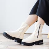 アイボリースムース | 厚底ヒールサイドジッパーブーツ | attagirl