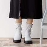 ライトグレースムース | 厚底ヒールサイドジッパーブーツ | attagirl