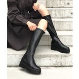 4.5cmヒール 厚底トラックソールロングブーツ | attagirl | 詳細画像10