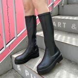 4.5cmヒール 厚底トラックソールロングブーツ | attagirl | 詳細画像11