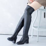 スクエアトゥストレッチニーハイブーツ | attagirl  | 詳細画像9 