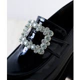 厚底ビジューバックルローファー | attagirl  | 詳細画像4 