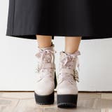 厚底ビジューレースアップブーツ | attagirl | 詳細画像18