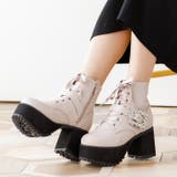 厚底ビジューレースアップブーツ | attagirl | 詳細画像21