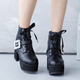 厚底ビジューレースアップブーツ | attagirl | 詳細画像7