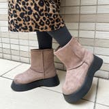 オークスエード | 厚底ソールフェイクムートンブーツ | attagirl
