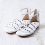 バックジップアンクルストラップスタッズサンダル | attagirl  | 詳細画像3 