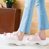 ピンクベージュ | 厚底ダブルベルトスポーツサンダル | attagirl