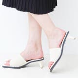 アイボリー | 変形ヒールリブニットミュールサンダル | attagirl 