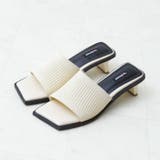 変形ヒールリブニットミュールサンダル | attagirl  | 詳細画像3 