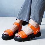 オレンジスムース | 厚底パデットベルトサンダル | attagirl