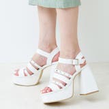ホワイトスムース | 厚底スタッズサンダル | attagirl