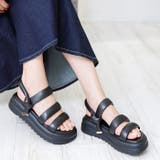 ブラックスムース | 厚底シャークソールサンダル | attagirl