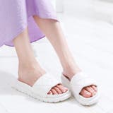 ホワイト | キルティングパデットミュールサンダル | attagirl 