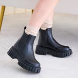 ブラックスムース | 厚底サイドゴアブーツ | attagirl