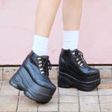 ブラックスムース | 厚底レースアップスニーカー | attagirl