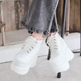 ホワイトスムース | 厚底レースアップスニーカー | attagirl