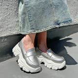 シルバースムース | 厚底コインローファー | attagirl 